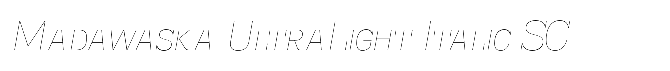 Madawaska UltraLight Italic SC image